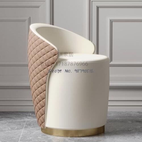 Dressing stool light luxury makeup stool modern minimalist adult bedroom soft bag backrest leather stool net red ins makeup chai