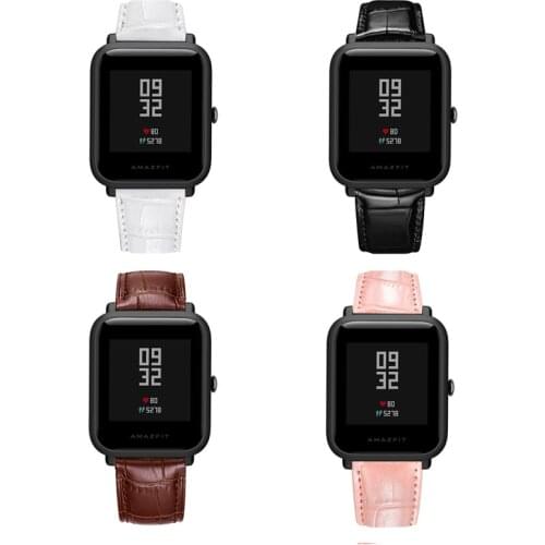 Quality Leather Watch Band Strap for Huami Amazfit Bip Lite Bip S U for Huami GTS 2 GTR 42mm Neo Replacement band 20mm 22mm