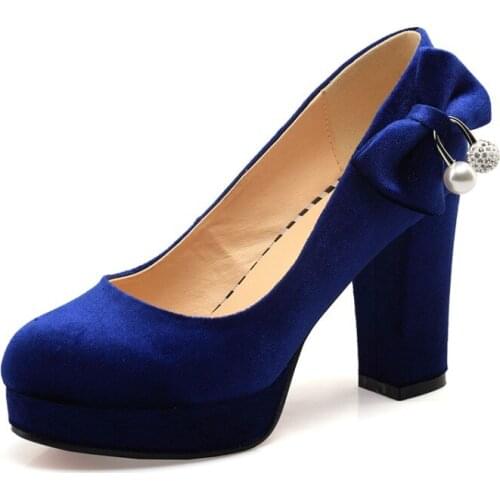 Big SizeFashion bow single shoes ladies high heels women shoes woman pumps