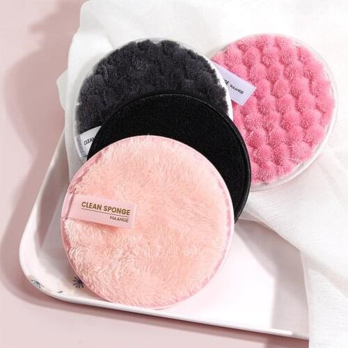 2PCS Microfiber Makeup Remover Towel Reusable Cleansing Cloth Pads Face Cleaner Plush Puff Foundation Skin Care Tool
