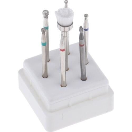 7x Carbide Electric Rotary Burrs Nail Drill Bit for Cuticle Clean Gel Remove