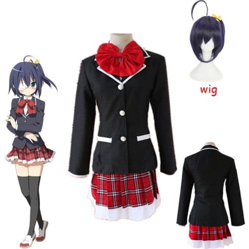 Anime Love Chunibyo and Raves School Uniform for Girls Rikka takankashi Cosplay Costume for Women Halloween Party Costumes