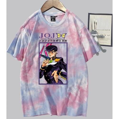Jojo Bizarre Adventure T-shirt Men Unisex Harajuku Graphic T Shirt Manga Tshirt Streetwear Top Tee Male