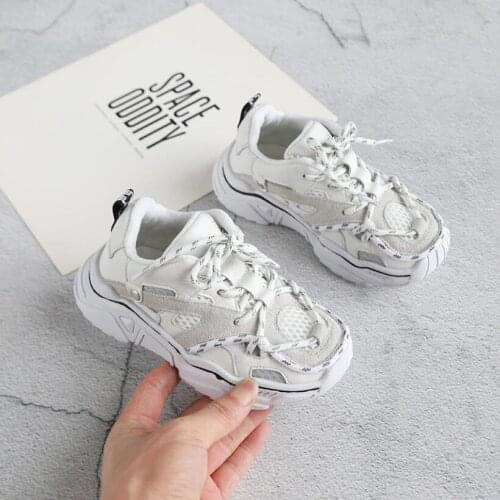 Autumn Kids Sports Shoes For Girls Boys Genuine Leather Childrens Sneakers Fashion Casual Shoes Chaussure Enfant Running Shoes