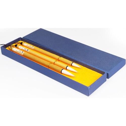 Chinese Brush Pen Set 3pcs High Grade Offical Script Writing Brush Chinese Calligraphy and Painting Brushes with Gift Boxes