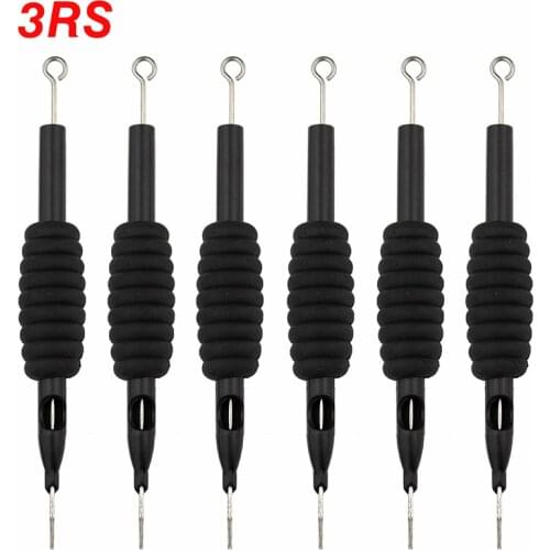 OPHIR 3RS 6PCS/Lot Sterile Disposable Tattoo Nozzle Needle Tips and Tube 3/4 Grip _TA110(3RS)-6x