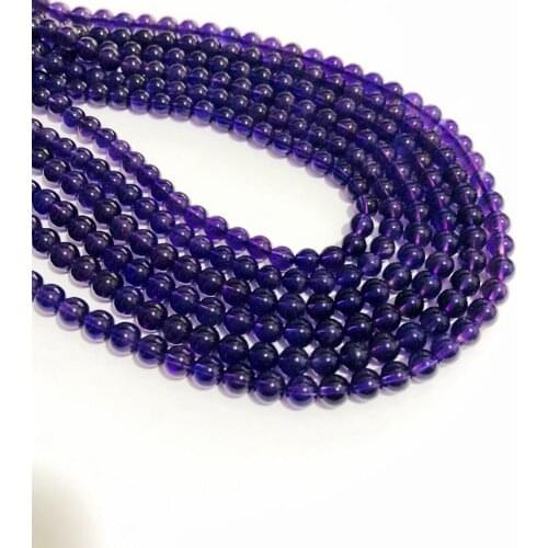 Wholesale AAA Quality Natural Amethys t 6MM Round Gem Stone Loose Beads For Jewelry Making ,1string of 15.5"