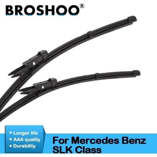 BROSHOO Auto Car Windshield Wiper Blade Rubber For Mercedes Benz SLK Class R170 R171 R172 Fit Hook/Pinch Tab Arms 1996 To 2016