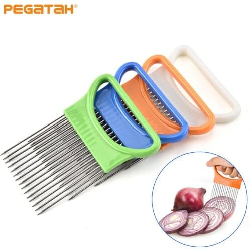 Stainless Steel Onion Handheld Simple Slicer Fruit Vegetable Cutter Potato Kitchen Tool Bar Accessories
