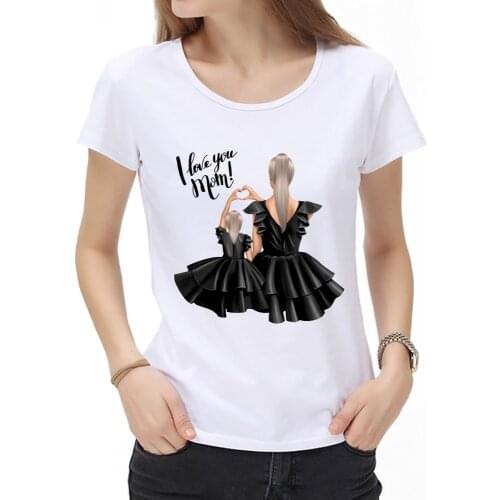 Family matching t shirt Mothers day gift from daughter mother Mom and daughter outfits t shirt mum vogue girls tshirts for women