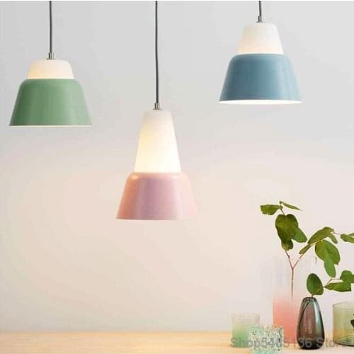 Nordic Iron Glass Pendant Lights Modern Restaurant Bar Hanging Lamps Kitchen Lights Hanging Living Room Pendant Light Fixtures