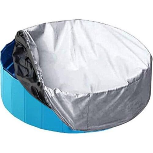 Foldable Swimming Pool Cover Cloth Dust Cover Pet Swimming Pool Cover Childrens Pool Cover Round Waterproof Bathtub Cover