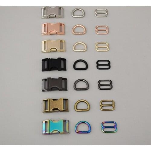 1 set 20mm B button+metal buckle+D ring/set DIY Dog Collar diy emboitement zinc alloy buckle adjust buckles collar leash