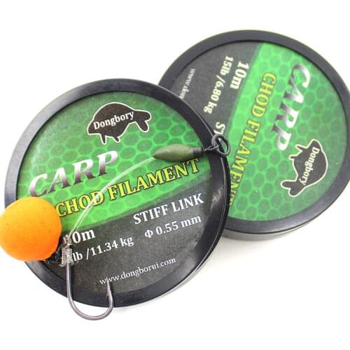 10m Carp Fishing Fluoro carbon Monofilament Line Hair Carp Rigs Filament Carbon Fiber Leader Line Terminal Tackle Fishing Line