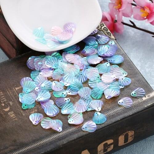 110 pieces 1 piece 13mm shell sequins diy hairpin material flat bead piece kindergarten stage clothing accessories flash