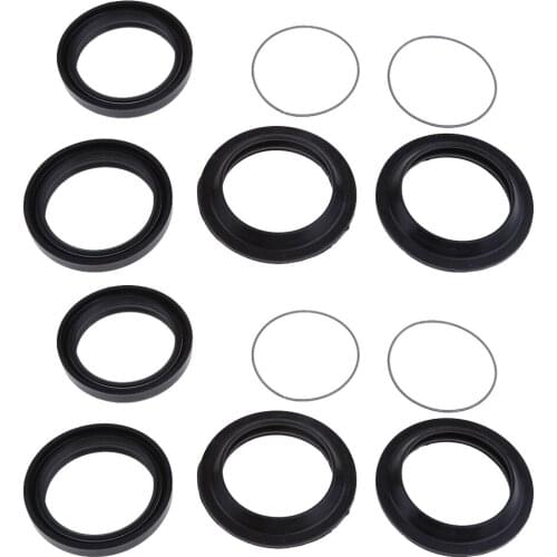 2 Pairs of Front Shock Oil Seal & Cover Seal 41x53x8mm Double Spring Fit for Yamaha XJR400