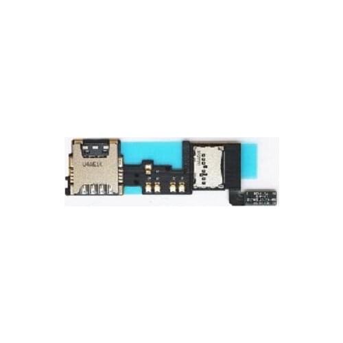 2pcs/lot new for Samsung Galaxy Note 4 N910 N910F Sim Card Tray Holder & Memory SD Card Reader Socket Flex Cable