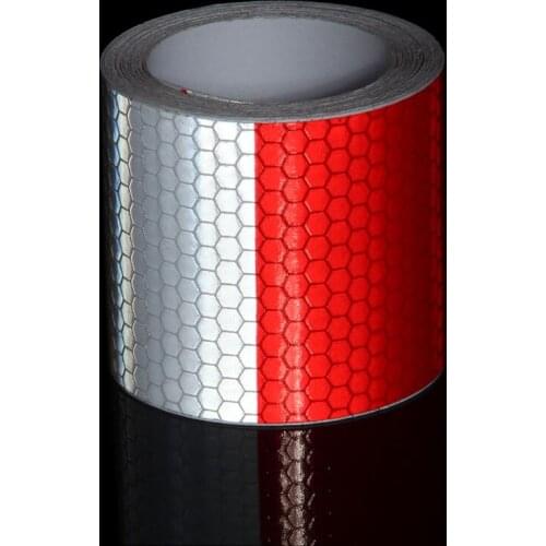 3M Red White Reflective Tape Sticker Bike Reflectors Helmet Frame Safe Warning Reflective Tape Motorcycle Sticker For Bicycles