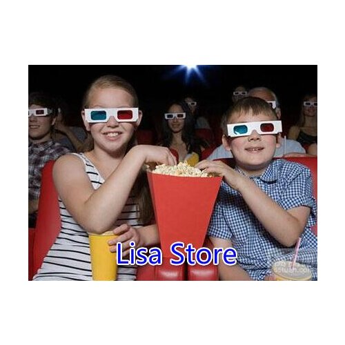 Free EMS DHL 1000 Pieces High Quality Dimensional Paper 3D Glasses 3D Glasses - Red and Blue Anaglyph
