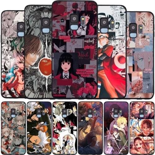 Anime Manga Cartoon Japanese Black Phone Case For Samsung S21 S20 A11 S10 S10E S9 S8 Plus Lite Note10 Note20 Ultra TPU Cover