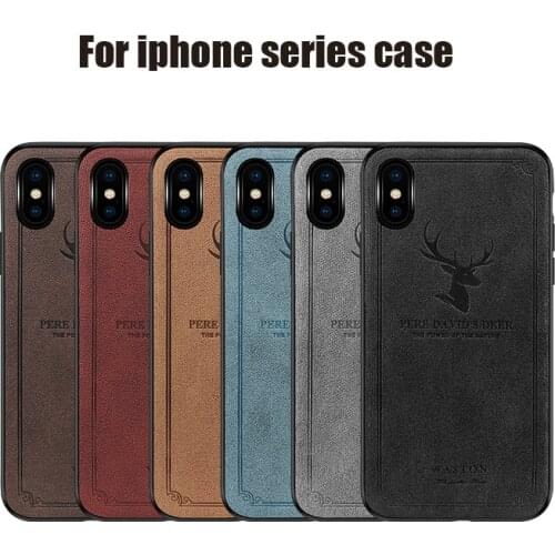 For iphone mobile phone case for iphone xsmax deer head protective shell two-in-one leather mobile phone case