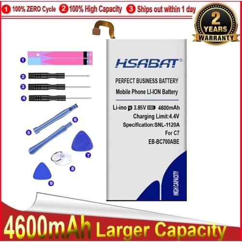 HSABAT High Capacity EB-BC700ABE Battery for Samsung Galaxy C7 SM-C7010 Duos C7018 C7 Pro Duos SM-C701F/DS TD-LTE SM-C7000