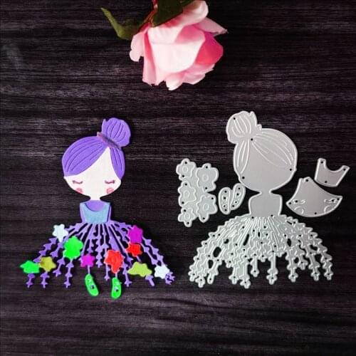 Beautiful Girl Metal Cutting Dies for DIY Scrapbooking Album Paper Cards Decorative Crafts Embossing Die Cuts