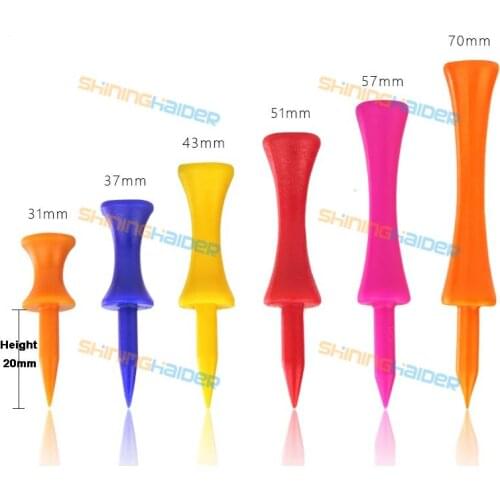 Colorful golf plastic nail golf ball nail plastic ball tees golf tees limit ball nail with insert 20mm