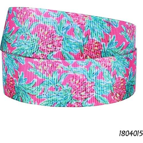 FLRA Ribbon (50 yards/lot) Good quality flower patterns grosgrain ribbon for home decoration