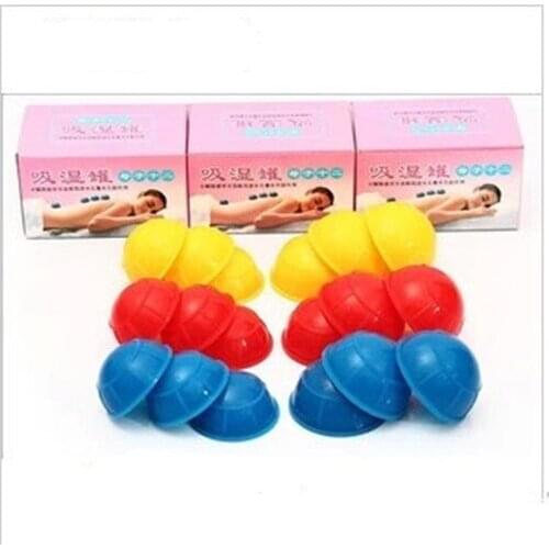 Hot selling silica gel cans rubber tank cupping device hydroscopic tank thickening needn't fire 12pcs/set great quality