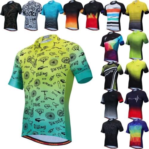 Men‘s Cycling Jerseys Summer Bicycle Clothes Breathable mtb Shirts Summer Road Bike Uniforms Quick Dry S-3XL