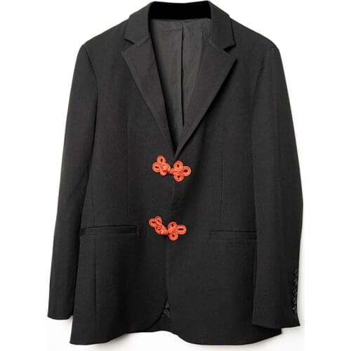 Mens new classic mens suit suit Yamamoto style slim dark Chinese style suit design when clothing