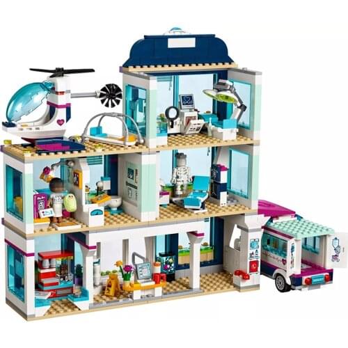 Friends City Heartlake Hospital Ambulance Block Set Princess Undersea Palace Compatible with Lepininglys 41318 Girls Toys