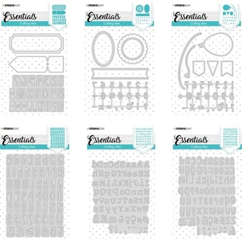 6pc Digital Label Set Metal Cutting Dies for DIY Scrapbooking Photo Album Decorative Embossing PaperCard Crafts Die2020