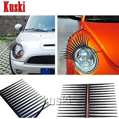 Eye Lash Sticker Car Headlight Decoration For Ford Focus 2 3 1 Fiesta Mondeo Kuga Ecosport Alfa Romeo 159 147 156 166 GT Mito