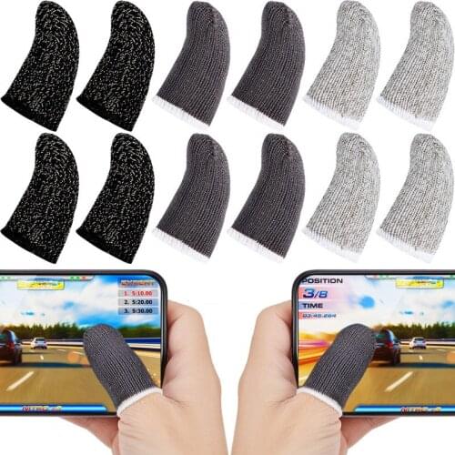 2PCS Beehive Sleep-proof Sweat-proof Professional Touch Screen Thumbs Finger Sleeve for Pubg Mobile Phone Game Gaming Gloves