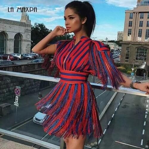 SUE DREAM Summer Striped Dresses
