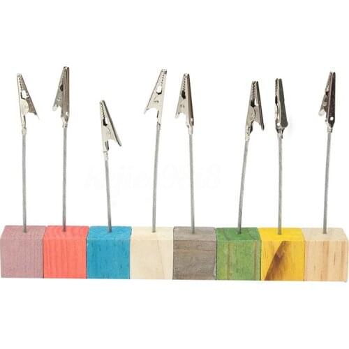 Pack of 8Memo Clip Name Place Card Holder Table Number Picture Note Stand