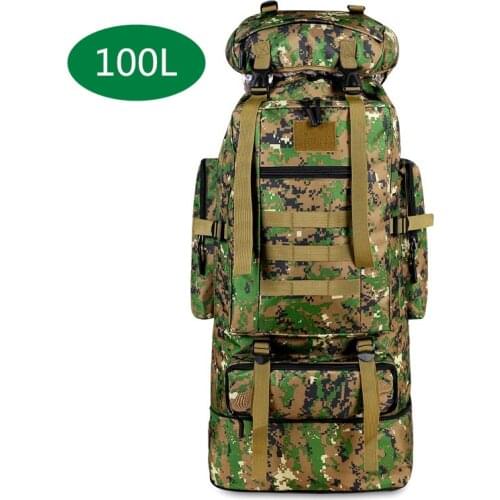 100L Military Tactical Backpack Army Bag Hiking Outdoor Men Rucksack Camping Climbing Trekking Bags Mountain Sports