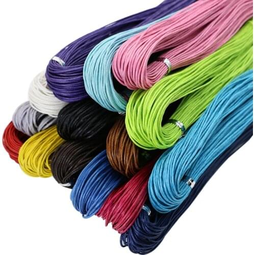 JAKONGO 1mm Waxed Cotton Beading Cord Rope for Making Bracelet Necklace Jewelry Decorative Handcraft Accessories 70meter/lot