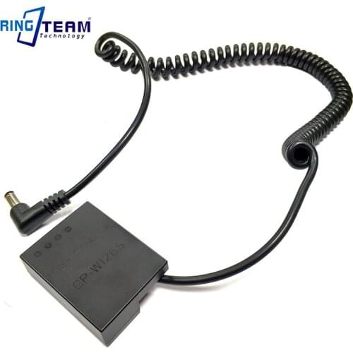 W126S CP-W126 DC Coupler Connector Coiled Cable DC5521 for Fujifim Camera X-T3 T2 T1 A1 A2 A3 E1 E2 Pro1 Pro2 T10 HS33 HS35 HS50
