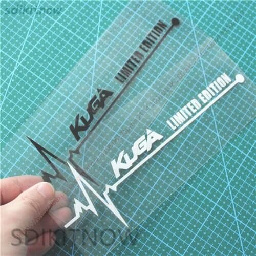 1pc New Heart Car Sports Decal Sticker Styling Windows Door Decoration For ford kuga 2018 2017 2013 2014 2015 2008 accessories