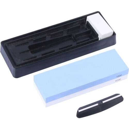 1000/6000 Portable Premium Whetstone Cut Sharpening Stone Household Cutter Sharpener Non Slip Base Cutter Sharpener