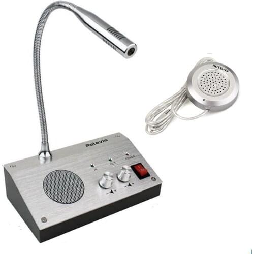 2PCS Dual-way Intercom Speaker System Window Counter Intercom Noise-free For Bank Counter ticket office hospital Window dialogue