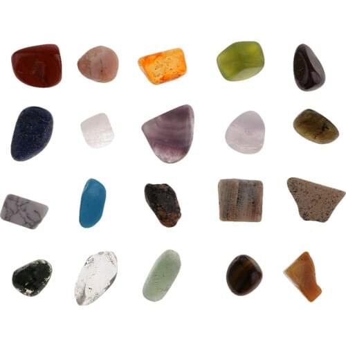 20pc Natural Gemstones Minerals Specimens Rock Collection Home Decor
