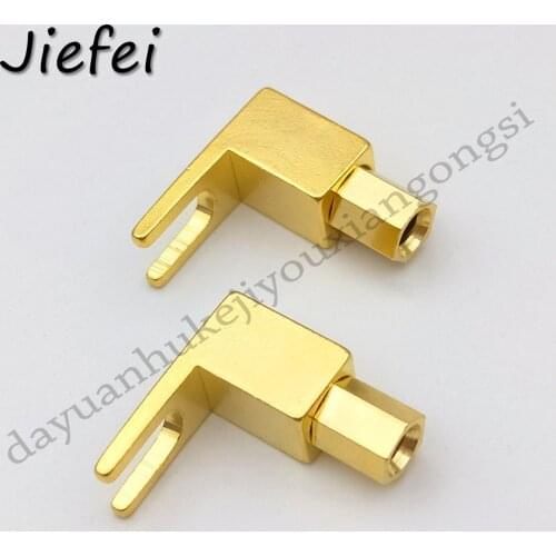 3Pcs Wholesales New Right Angle Speaker 4MM Banana Plug Jack 24K Gold Plated Screw Solderless Y Fork Wire Connector