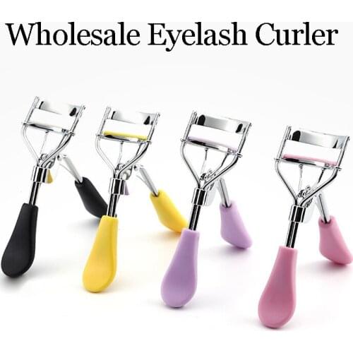 50pcs Eyelash curler eyelash curler tweezers curved handle long-lasting curling eye makeup cosmetic tools in bulk