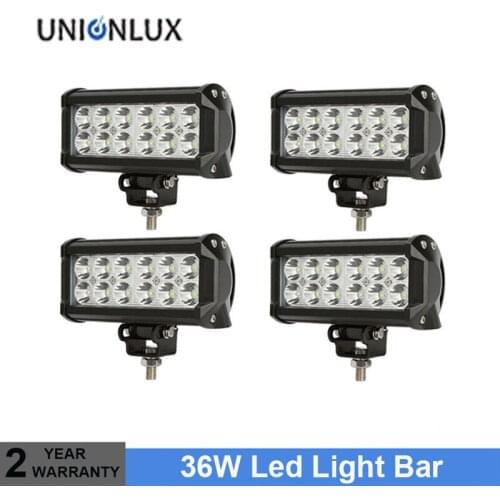 7 inch 36W LED Work Light Bar for Motorcycle Tractor Car Truck Boat Off Road 4WD 4x4 Truck SUV ATV Spot Flood Driving Lamp 12V