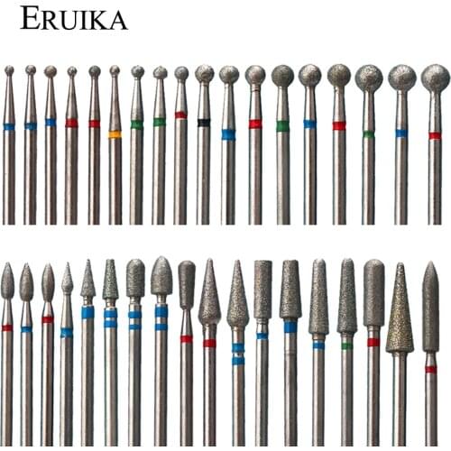 Diamond Nail Drill Rotary Bits Milling Cutter Electric Burr Machine For Manicure Cuticle Clean Tools Drill Bits Accessories
