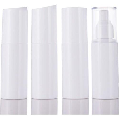 30ml white plastic PET bottle with lotion/fine mist sprayer pump for lotion emulsion/serum/foundation/toner/toilet/water packing